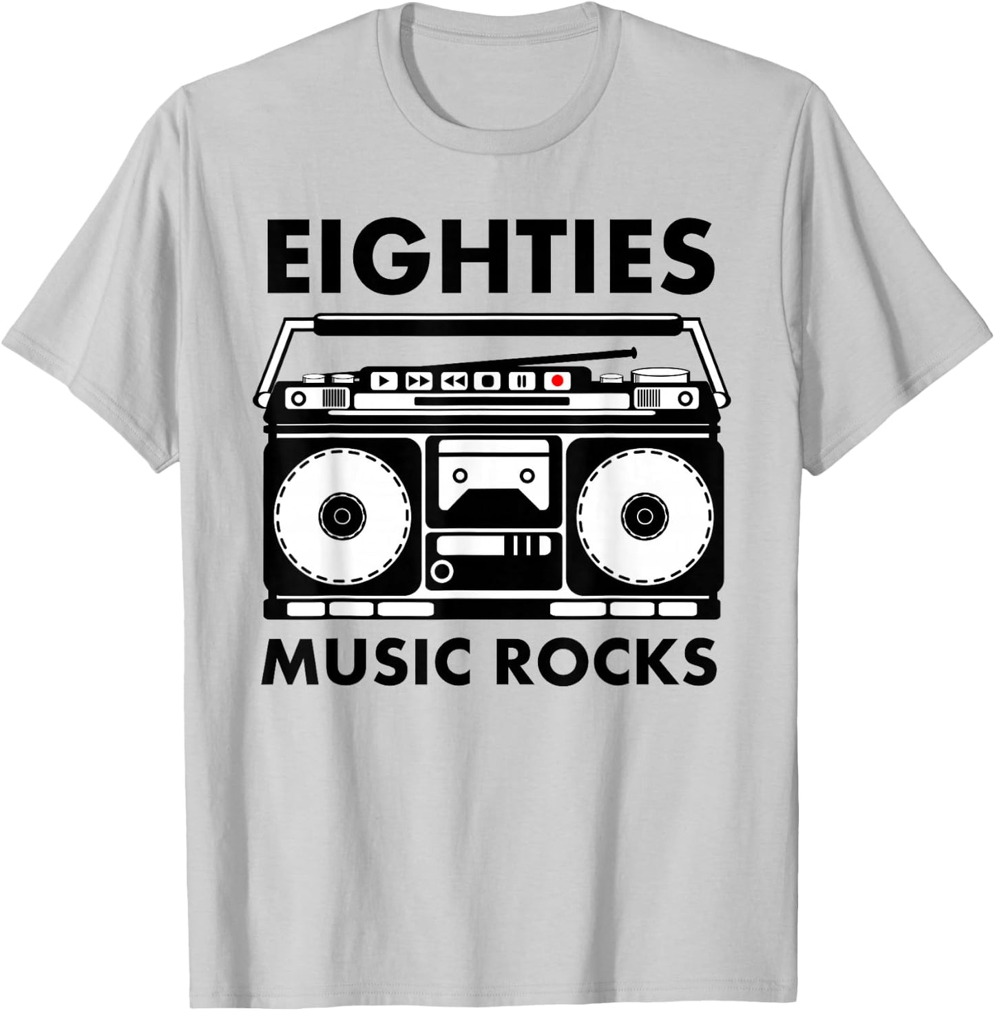 Eighties Music Rocks T-Shirt - T-Shirt | Ash