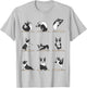 Boston Terriers Yoga Asana Pose Meditation Funny T-Shirt - T-Shirt | Ash