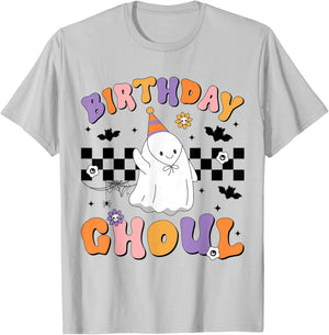 Halloween Birthday Ghoul Cute Ghost Birthday Toddler Girl T-Shirt - T-Shirt | Ash
