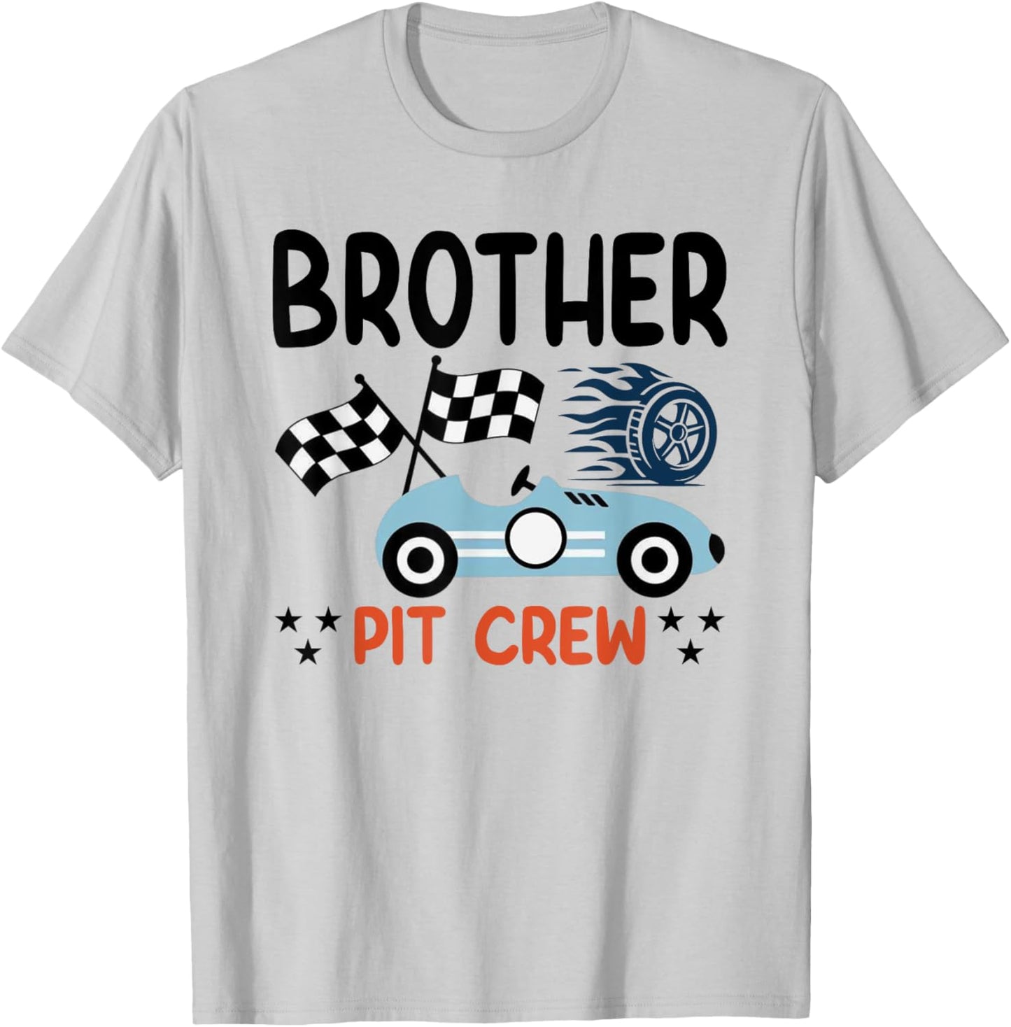 Race Car Birthday Party Racing Family Brother Pit Crew T-Shirt - T-Shirt | Ash
