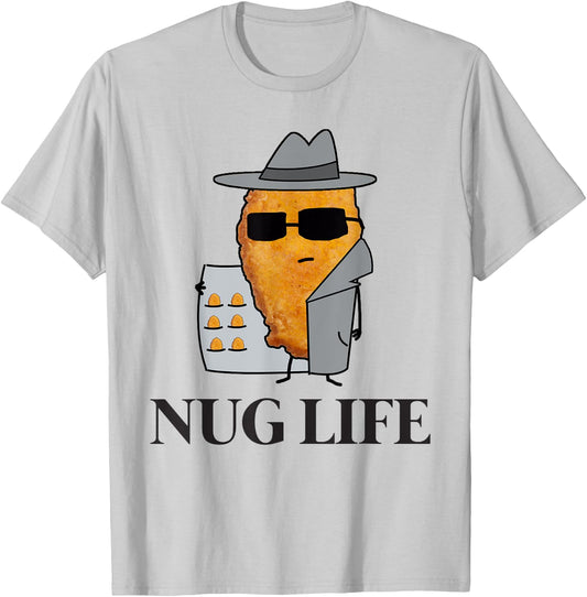 Nug Life Shirt Chicken Nugget Women Kid's T-Shirt - T-Shirt | Ash