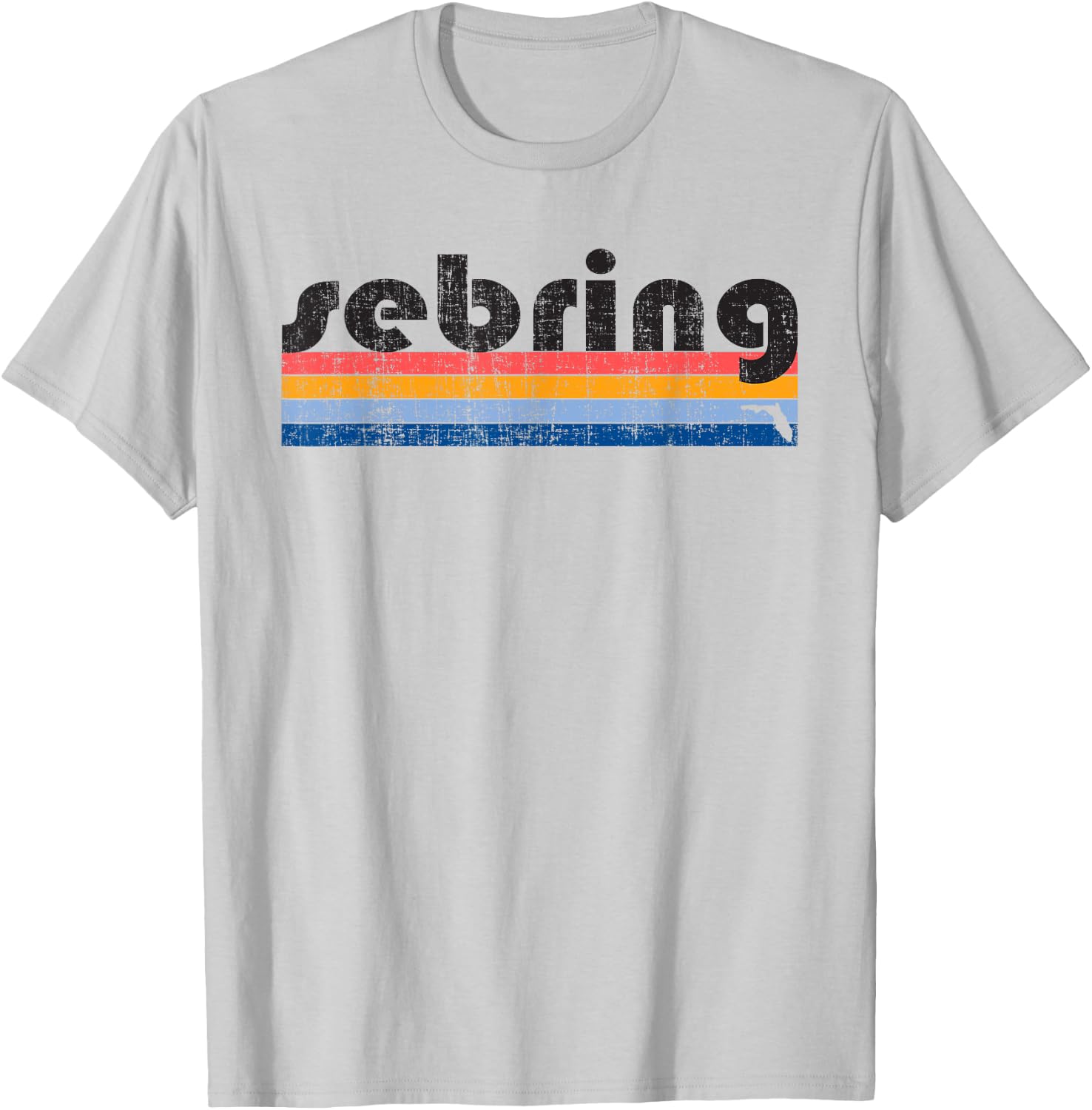 Vintage 80s Style Sebring FL T-Shirt - T-Shirt | Ash
