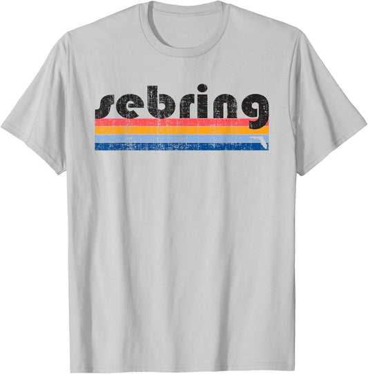 Vintage 80s Style Sebring FL T-Shirt - T-Shirt | Ash