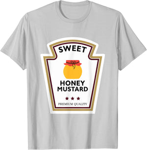 Sweet Honey Mustard Condiment Group Costume T-Shirt - T-Shirt | Ash
