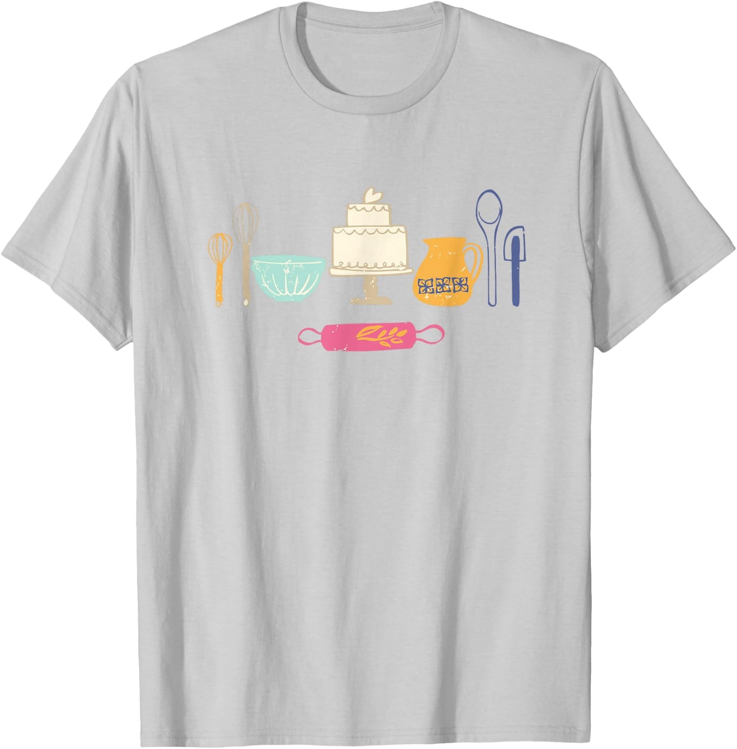 Love Baking Bakers Tools Fun Gift T Shirt, Lt T-Shirt - T-Shirt | Ash