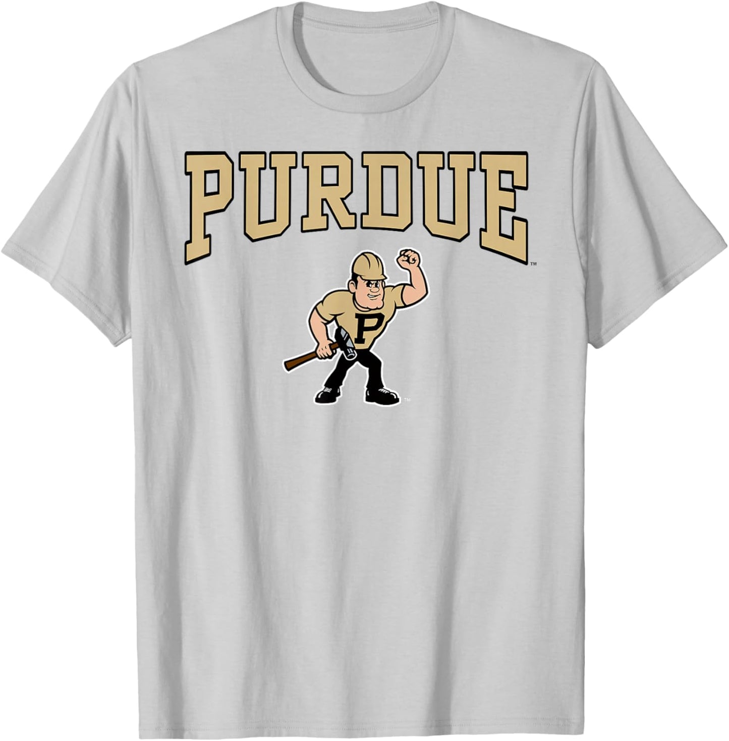 Purdue Boilermakers Arch Logo Officially Licensed T-Shirt - T-Shirt | Ash