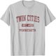 Twin Cities Minnesota MN Vintage Athletic Sports Design T-Shirt - T-Shirt | Ash