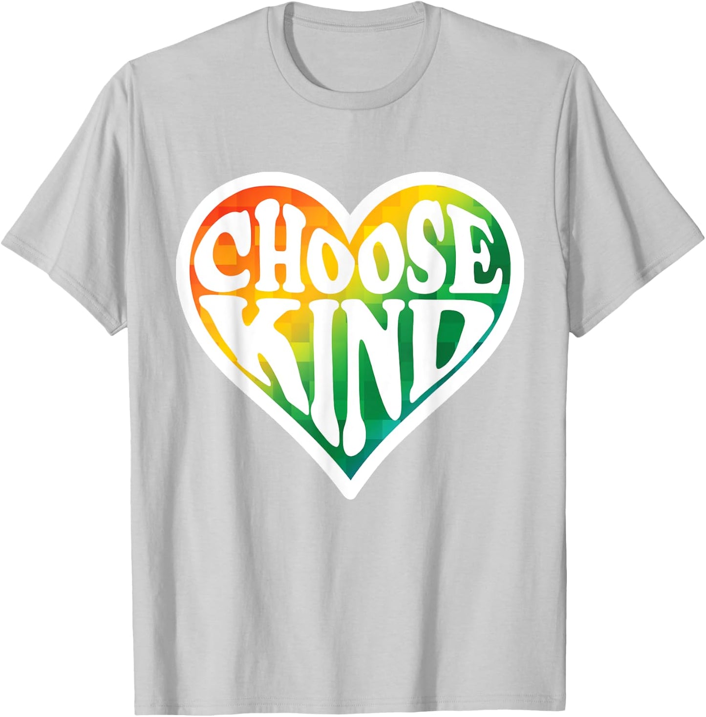 Rainbow Heart Teacher Choose Kind Gifts Women Kids T-Shirt - T-Shirt | Ash