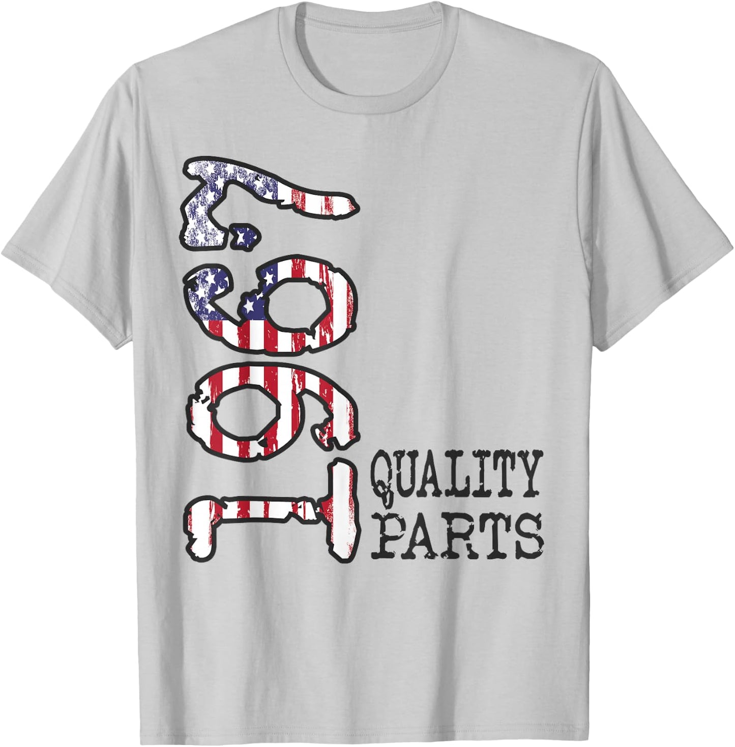 1967 Quality Parts, Bold Vintage Flag 1967 Birthday Gift T-Shirt - T-Shirt | Ash