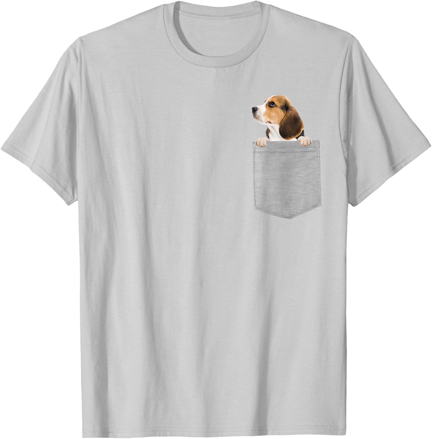 Dog in Your Pocket Beagle Puppy T-Shirt - T-Shirt | Ash