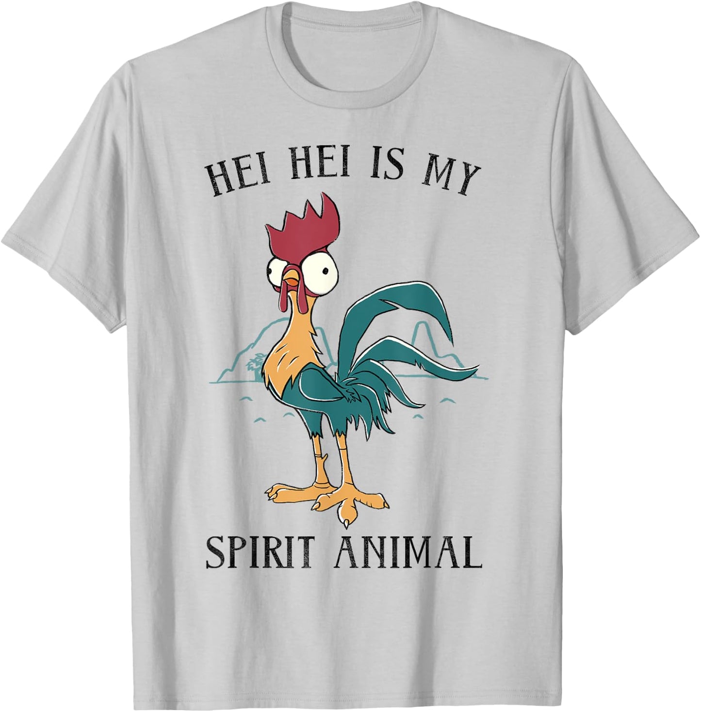 Disney Moana Hei Hei Is My Spirit Animal Portrait T-Shirt - T-Shirt | Ash