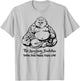 The Laughing Buddha Smiling Vintage Distressed Design Look T-Shirt - T-Shirt | Ash