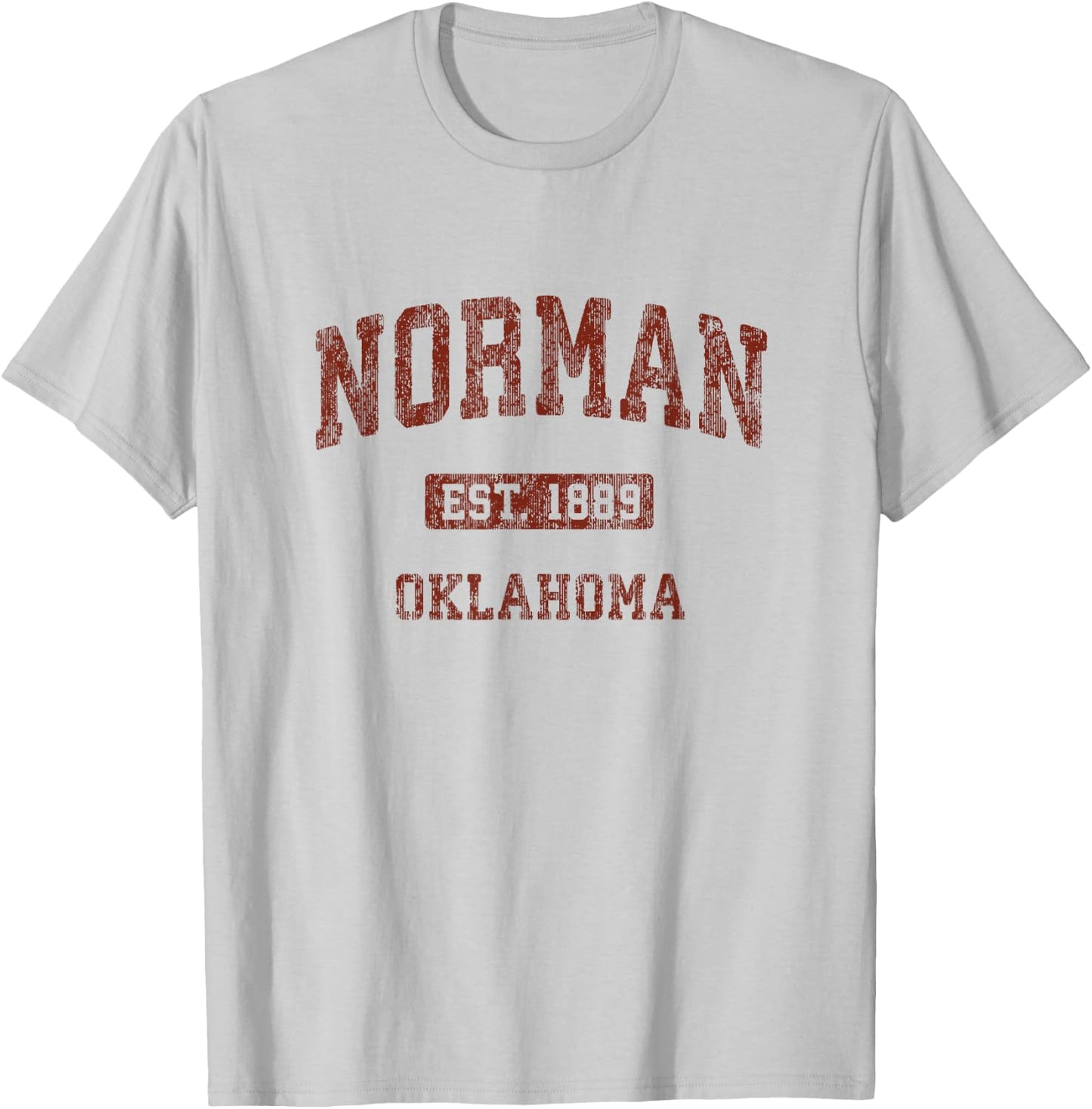 Norman Oklahoma OK Vintage Athletic Sports Design T-Shirt - T-Shirt | Ash