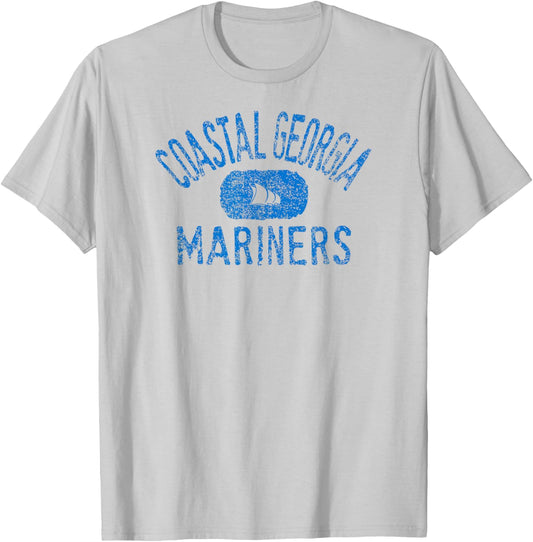Coastal Georgia Mariners Vintage White Officially Licensed T-Shirt - T-Shirt | Ash