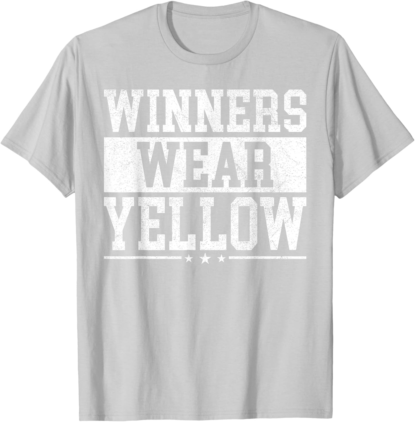 Winners Wear Yellow Color War Camp Spirit Game Team Wear T-Shirt - T-Shirt | Ash