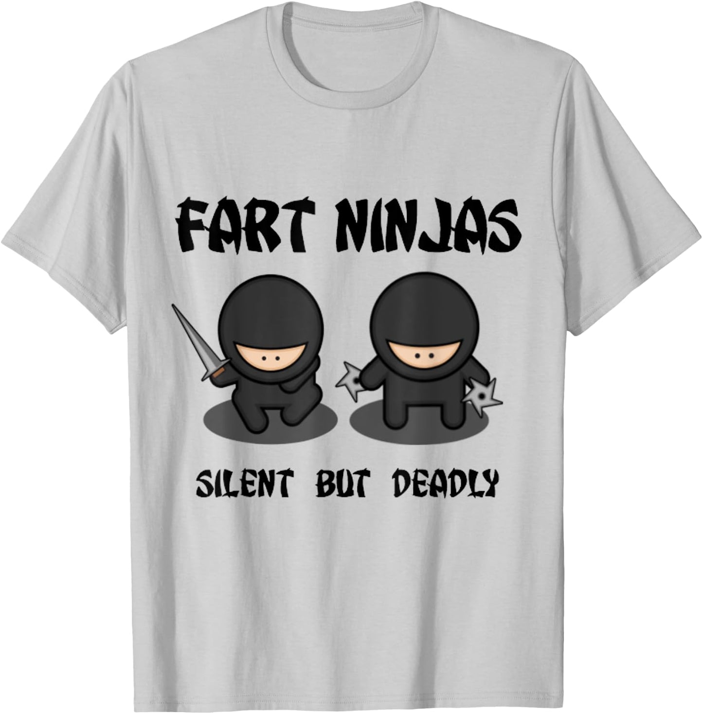 Fart Ninjas Silent but Deadly Funny Men Kids T-Shirt - T-Shirt | Ash