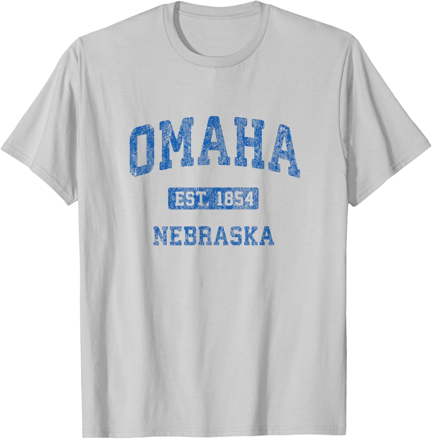 Omaha Nebraska NE Vintage Athletic Sports Design T-Shirt - T-Shirt | Ash