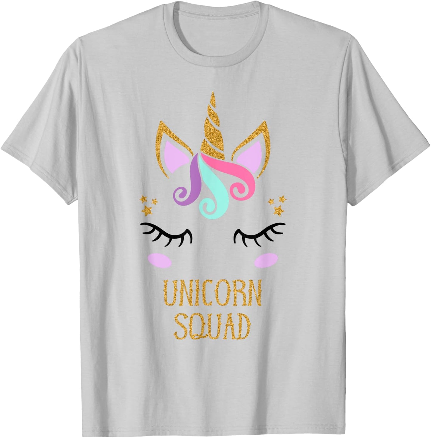 Cute Unicorn Squad , Birthday Gift, Baby Shower Party T-Shirt - T-Shirt | Ash