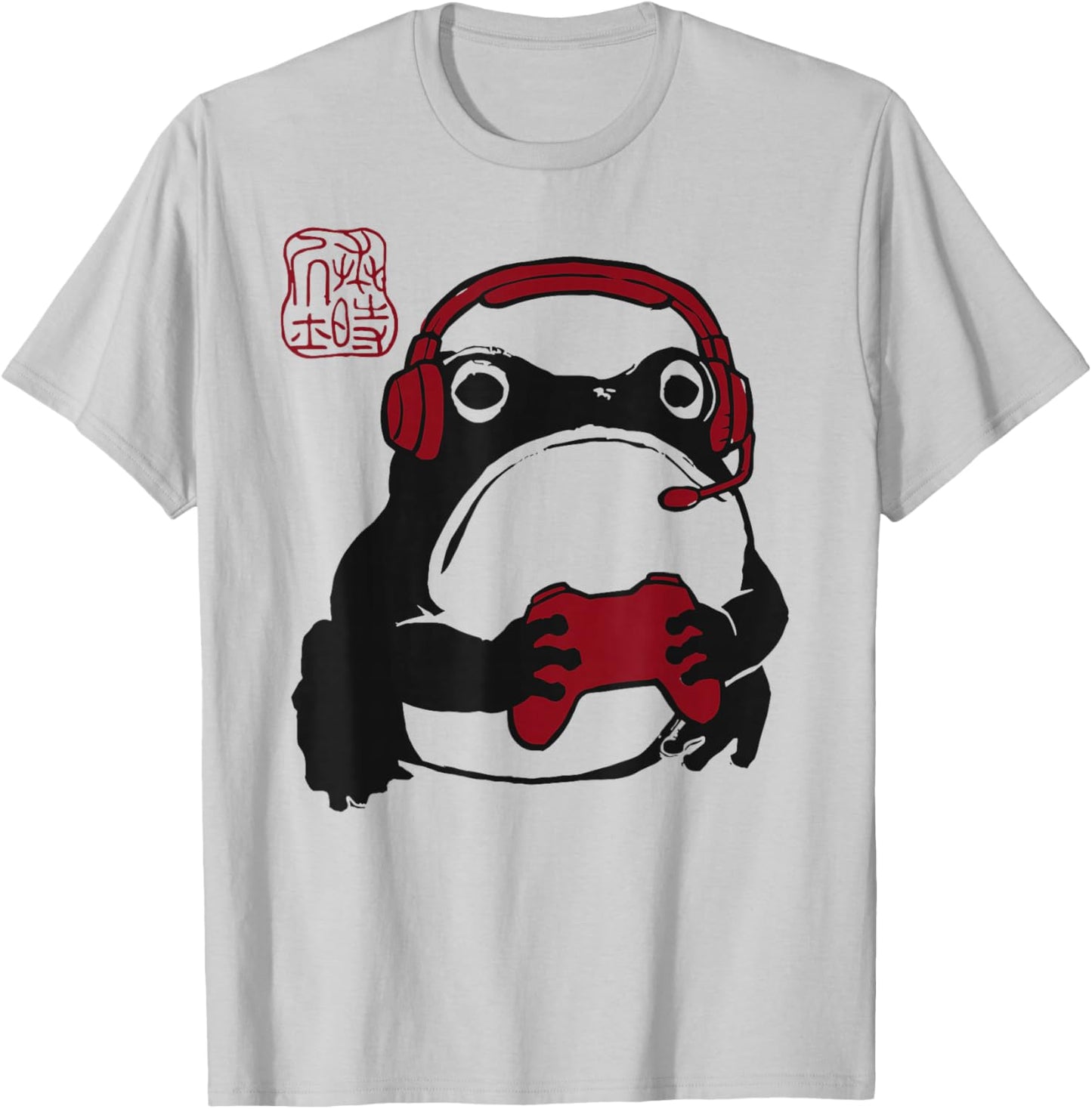 Grumpy Frog Funny Gaming Anime Japanese T-Shirt - T-Shirt | Ash