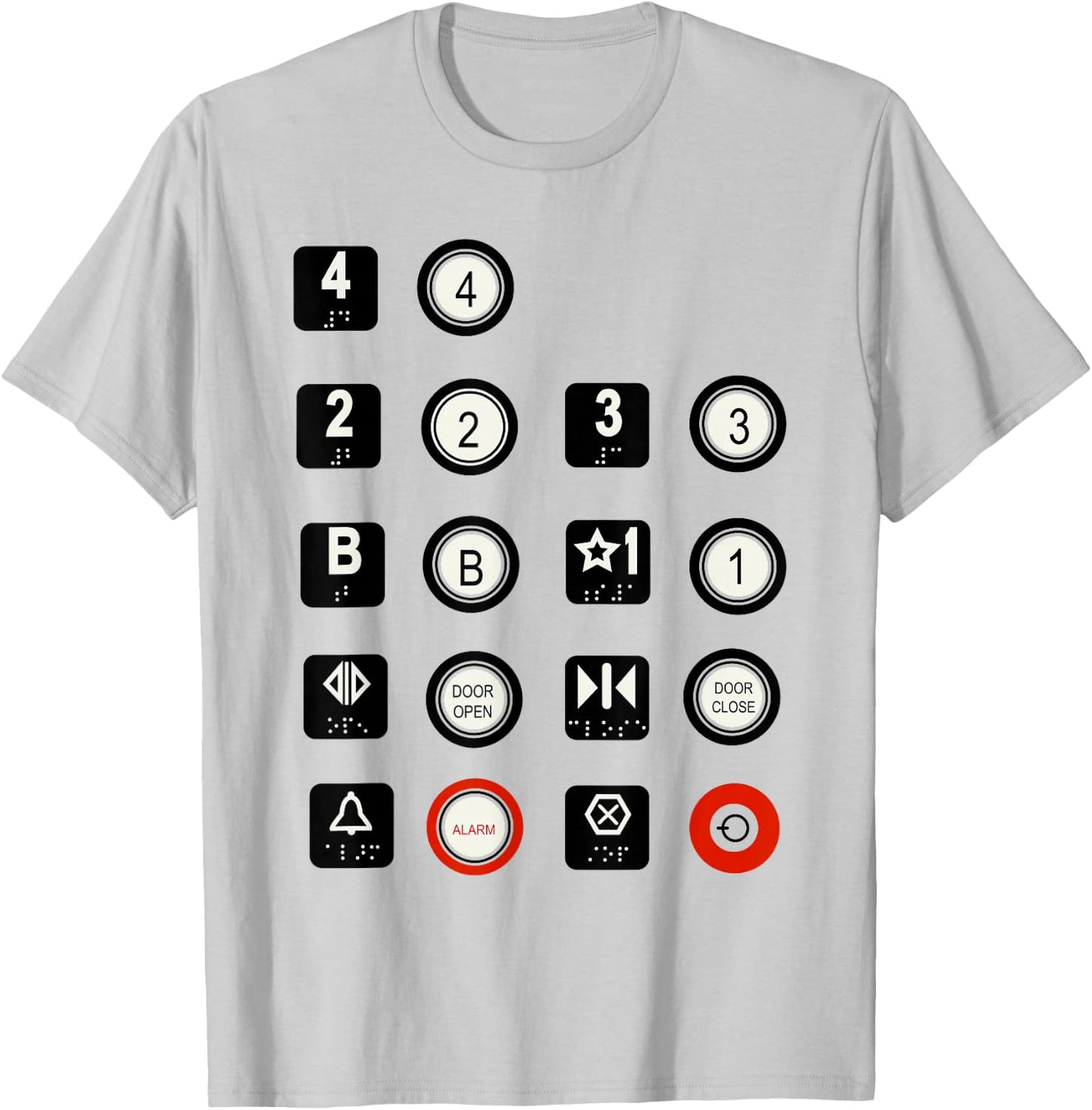 Elevator Elevator Buttons T-Shirt - T-Shirt | Ash