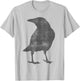 Crow Blackbird Raven Bird Vintage T-Shirt - T-Shirt | Ash