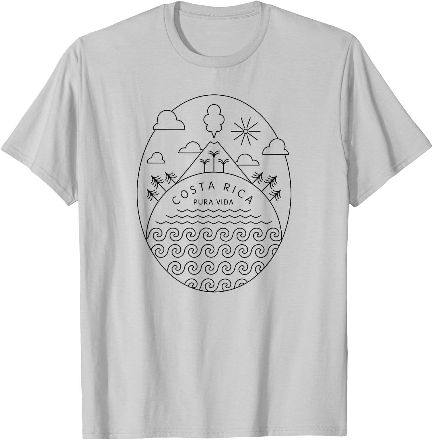 Pura Vida Shirt | Costa Rica Clothing T-Shirt - T-Shirt | Ash