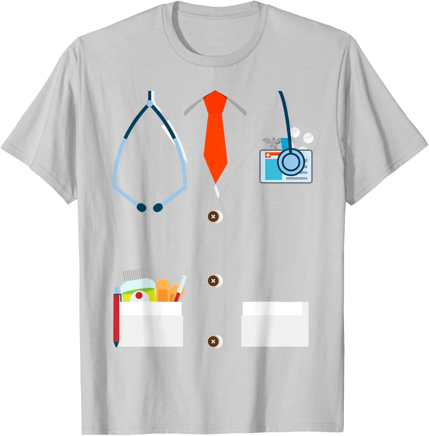 Doctor White Lab Coat Funny Halloween Costume Women T-Shirt - T-Shirt | Ash