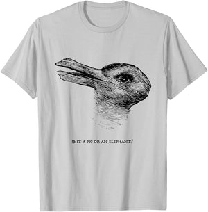 Optical illusion shirt: duck rabbit shirt T-Shirt - T-Shirt | Ash