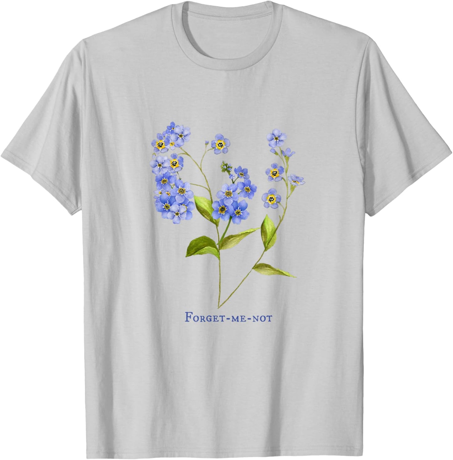 Forget me not flower T-Shirt - T-Shirt | Ash