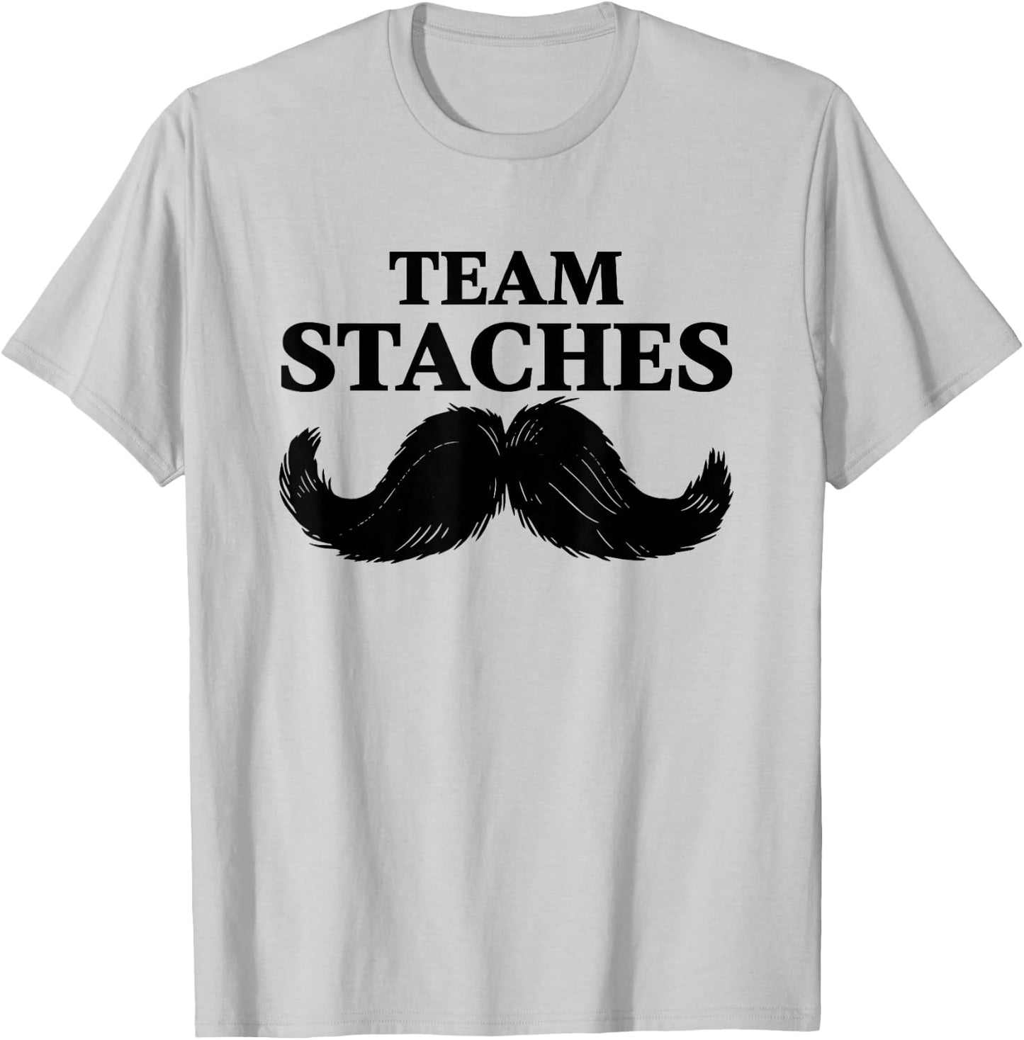 Team Moustaches Boys Gender Reveal Party T-Shirt - T-Shirt | Ash