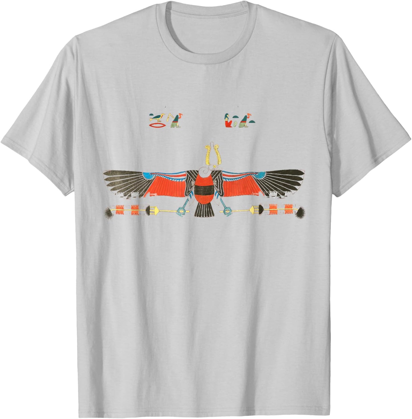The Vulture emblem of Neith Egyptian hieroglyph hieroglyphic T-Shirt - T-Shirt | Ash