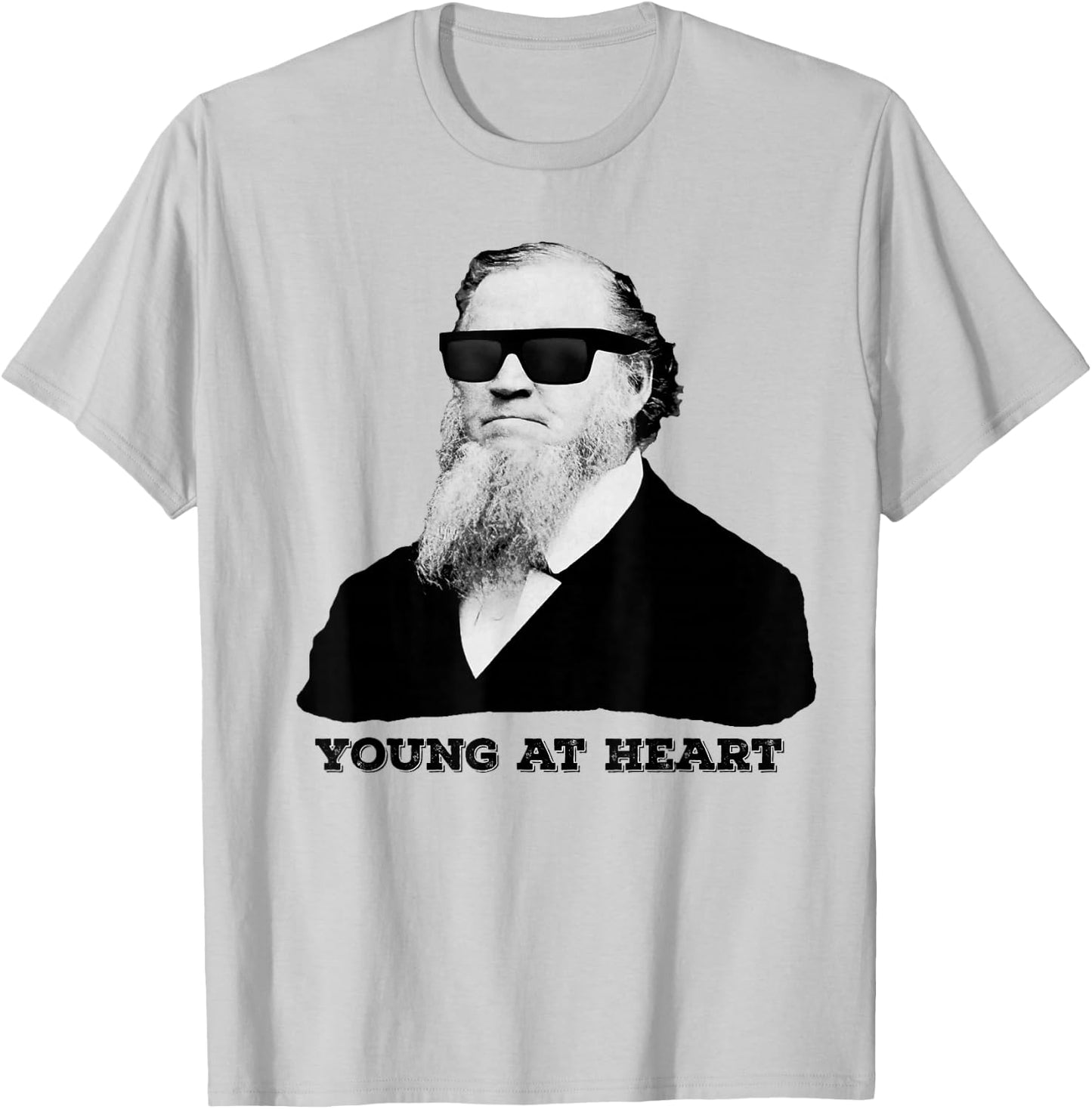 Brigham Young Heart Sunglasses Funny LDS T-Shirt - T-Shirt | Ash