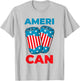 AmeriCAN Shirt Ameri CAN 4th of July Beer Patriotic Gifts T-Shirt - T-Shirt | Ash