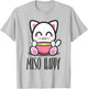 Miso Happy Cute Japanese Style Kawaii Cat Lover Pun T-Shirt - T-Shirt | Ash