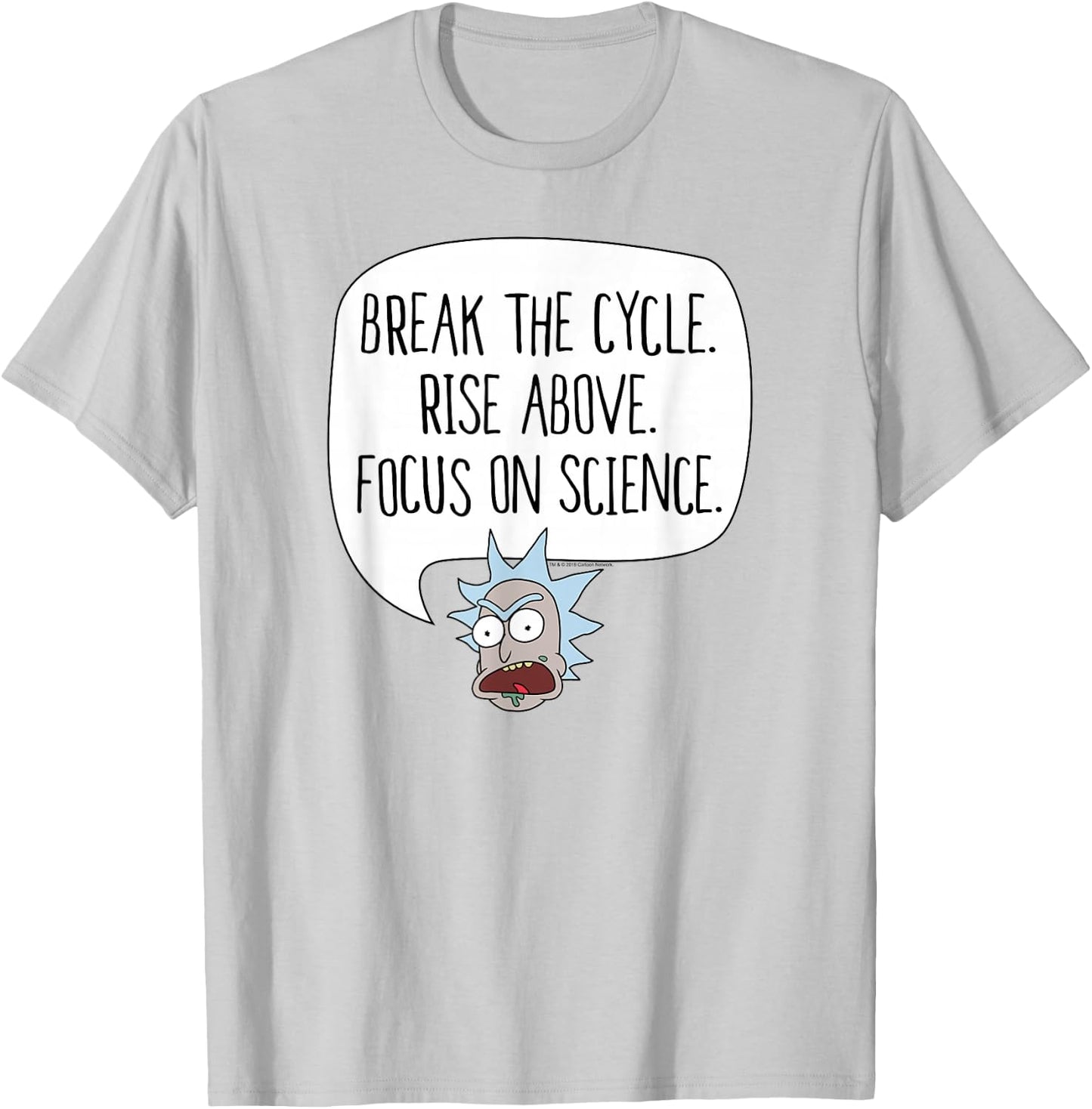 Rick and Morty Break the Cycle. Focus on Science T-Shirt - T-Shirt | Ash