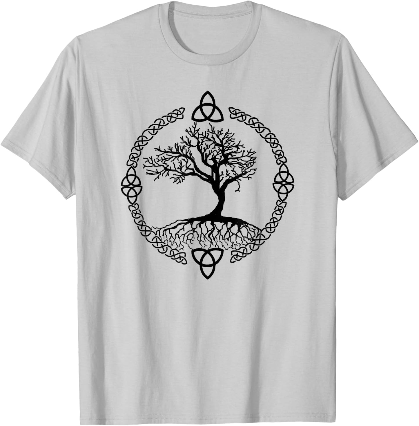 Tree of Life Yggdrasill Celtic Knot Shirt Dark Graphic T-Shirt - T-Shirt | Ash