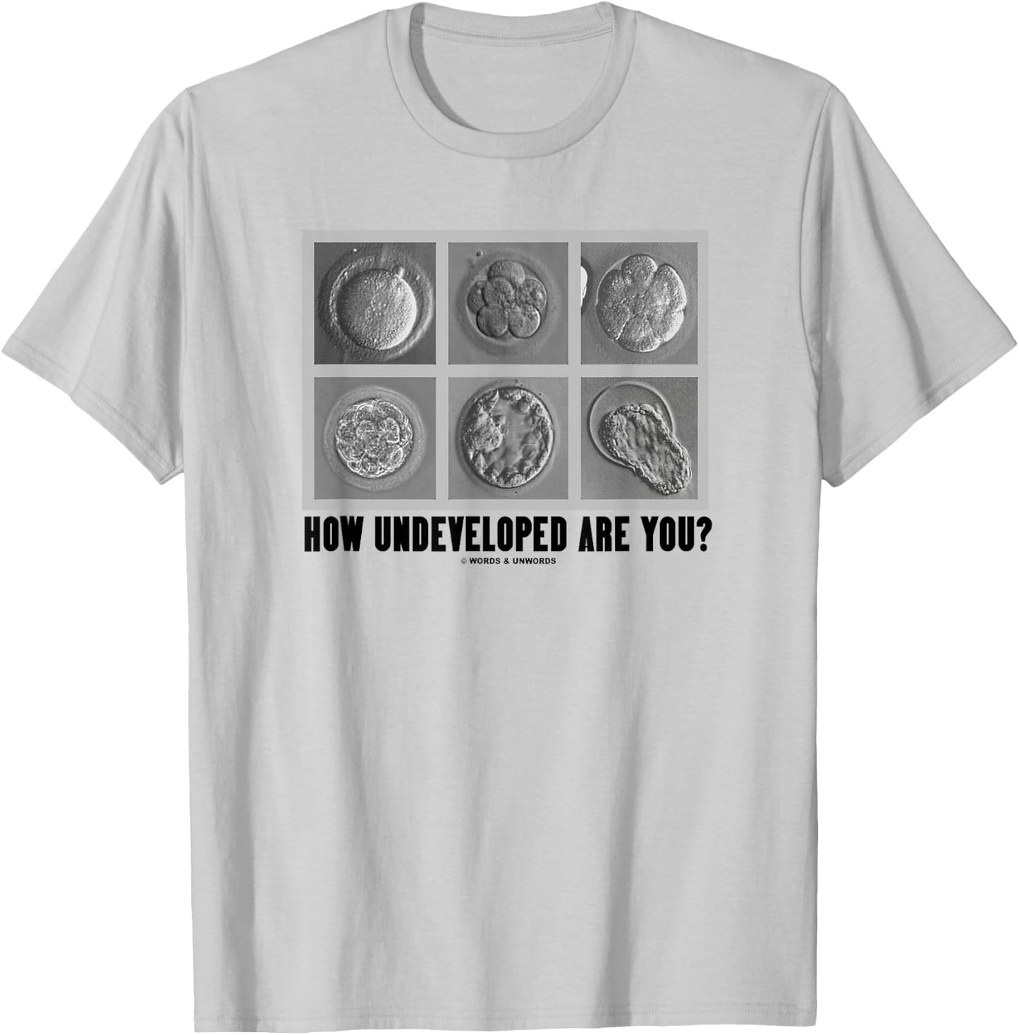 How Undeveloped Are You? Embryos Zygotes Embryology Humor T-Shirt - T-Shirt | Ash