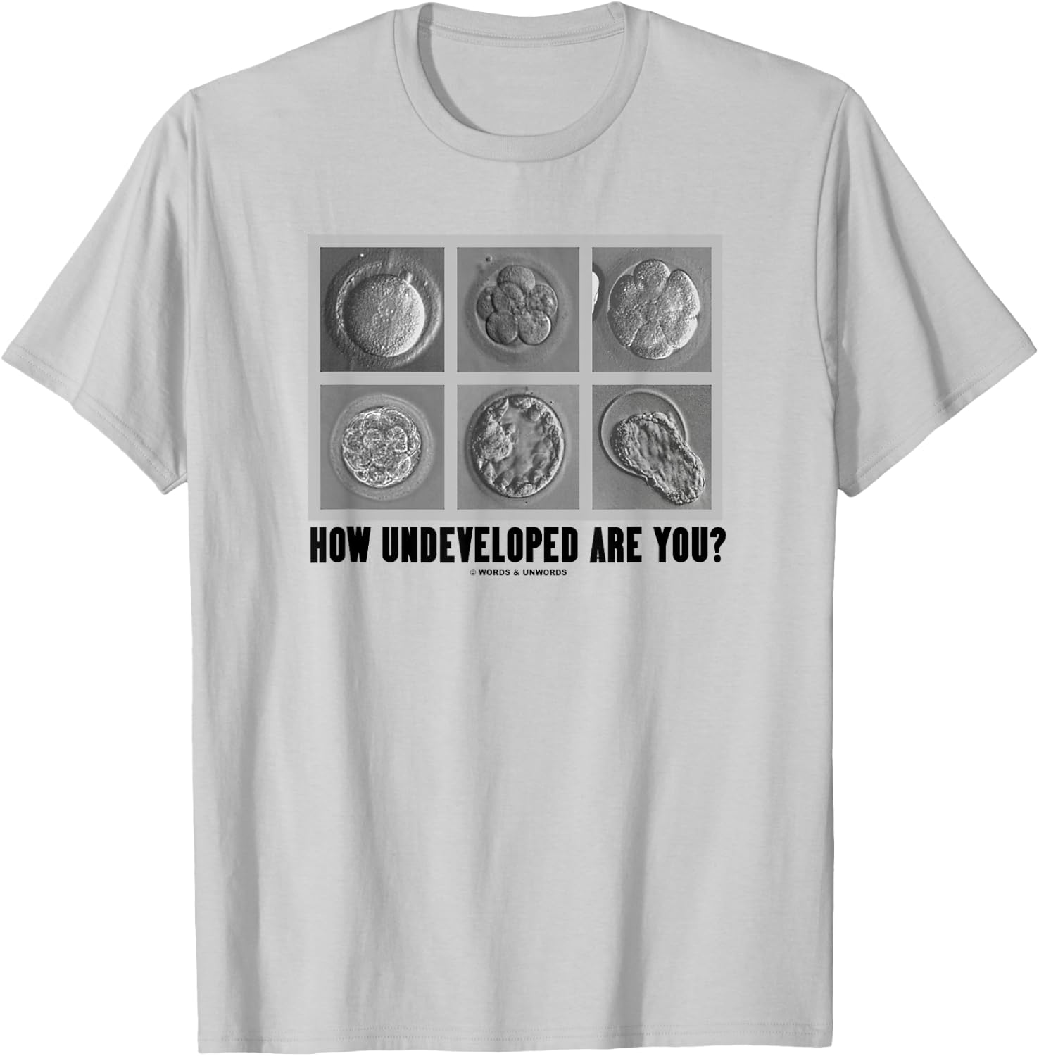 How Undeveloped Are You? Embryos Zygotes Embryology Humor T-Shirt - T-Shirt | Ash