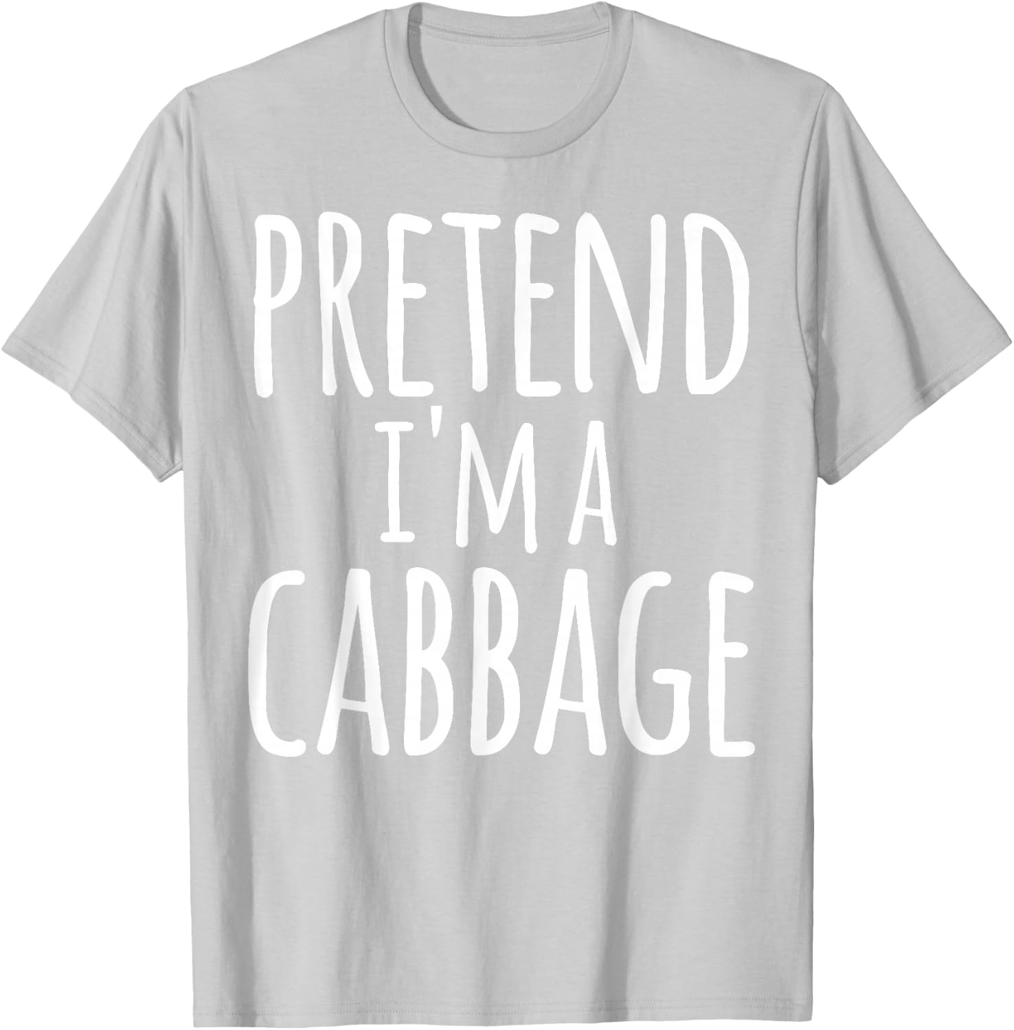 Funny Easy Lazy Halloween PRETEND I'M A CABBAGE Costume T-Shirt - T-Shirt | Ash