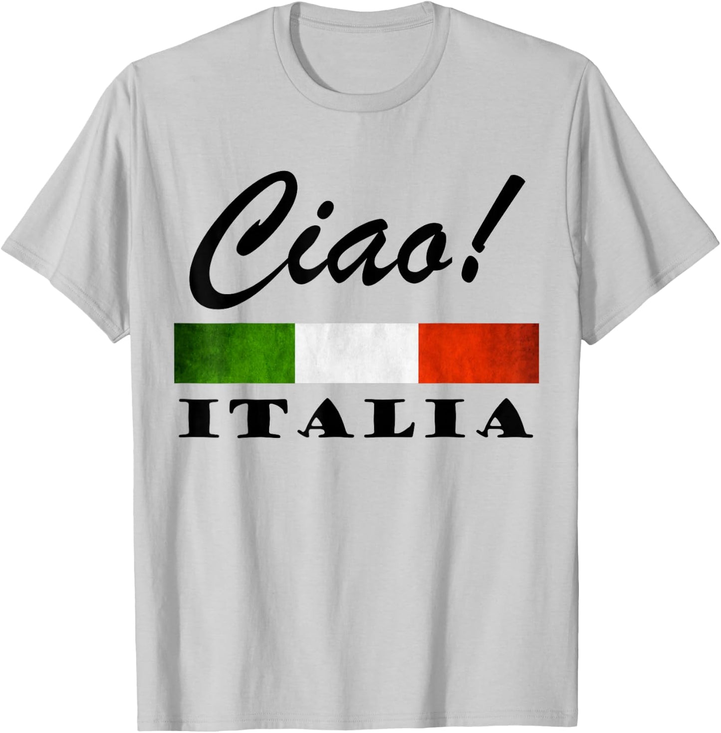 Ciao Italia Tricolore Green White and Red Italian Flag Italy T-Shirt - T-Shirt | Ash