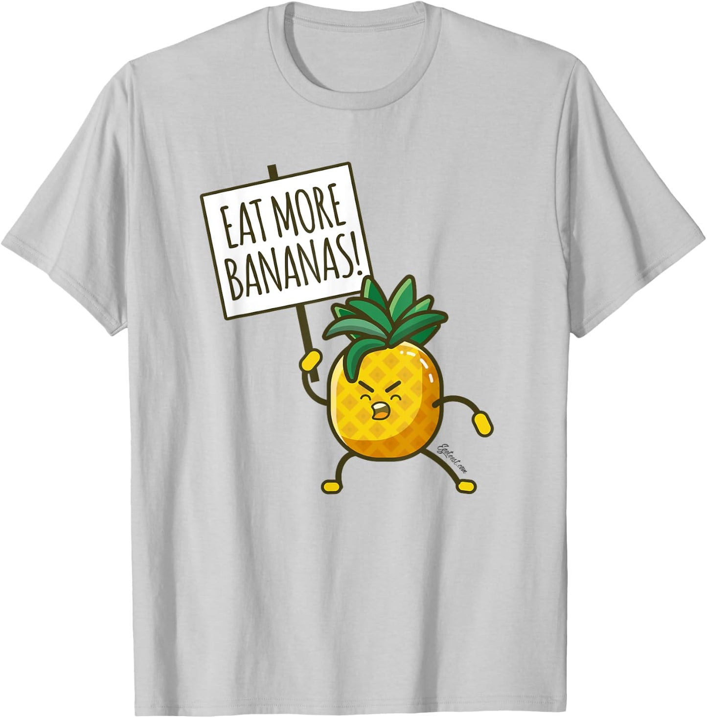 Egoteest: Eat More Bananas - Cartoon - Comic T-Shirt - T-Shirt | Ash