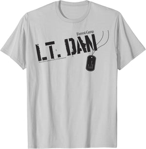 Forrest Gump Lt. Dan Dog Tag T-Shirt - T-Shirt | Ash