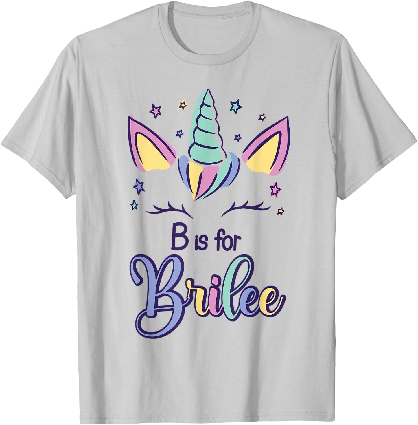 First Name Brilee Personalized B Is For Brilee T-Shirt - T-Shirt | Ash