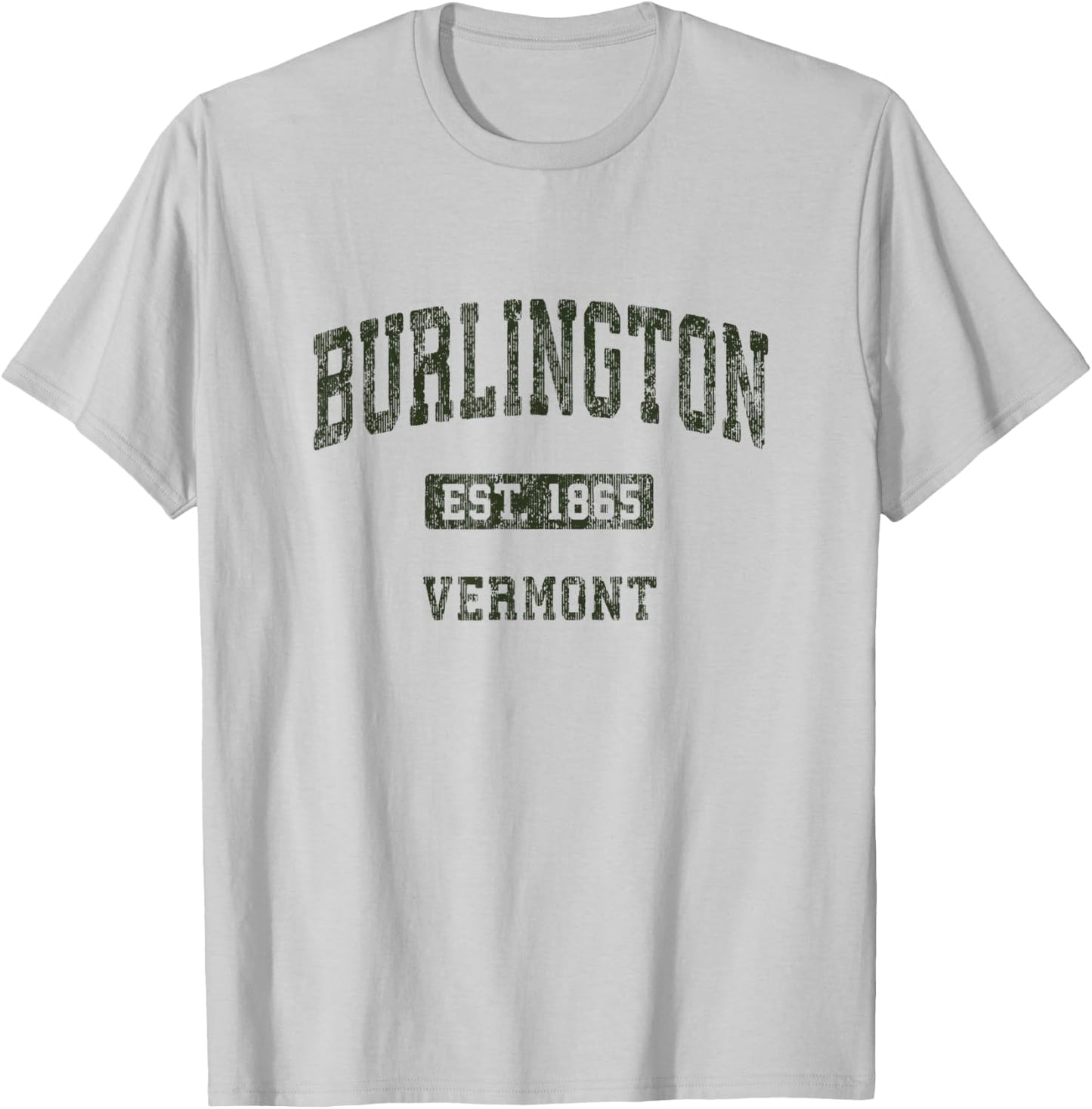 Burlington Vermont VT Vintage Athletic Sports Design T-Shirt - T-Shirt | Ash