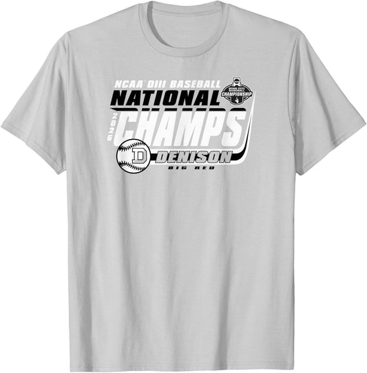 Denison Big Red National Champs 2026 Baseball T-Shirt - T-Shirt | Ash