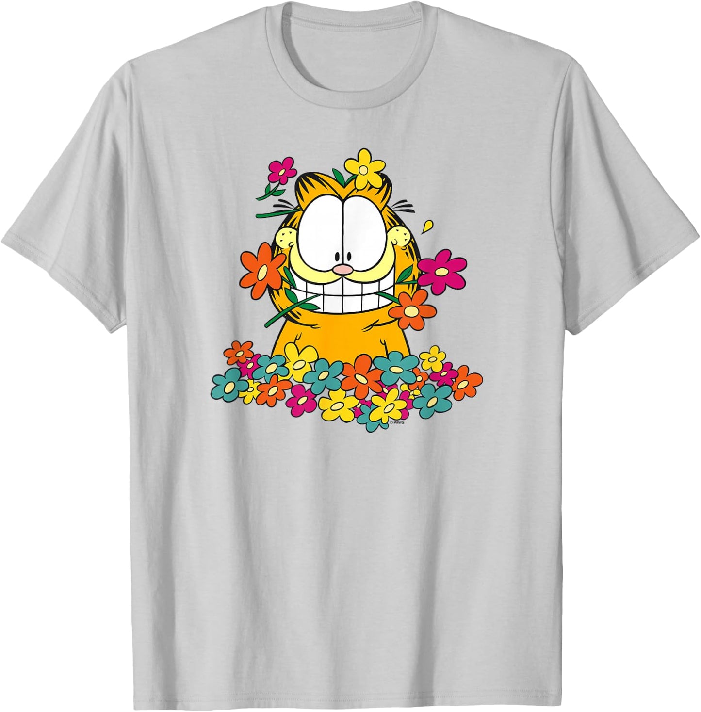 Garfield in The Garden T-Shirt - T-Shirt | Ash
