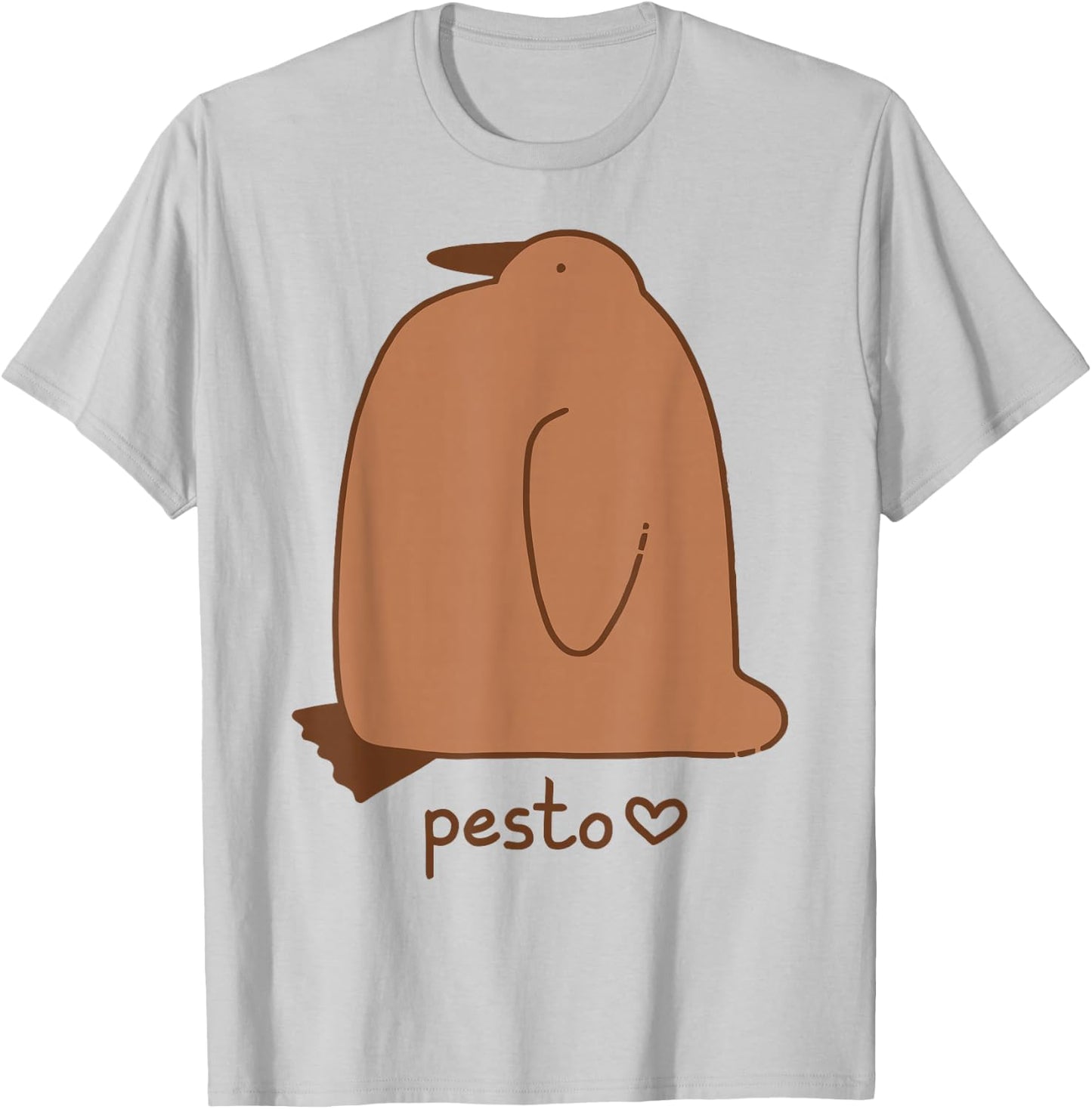 Pesto The Penguin Pesto Cute Big Fat Penguin T-Shirt - T-Shirt | Ash