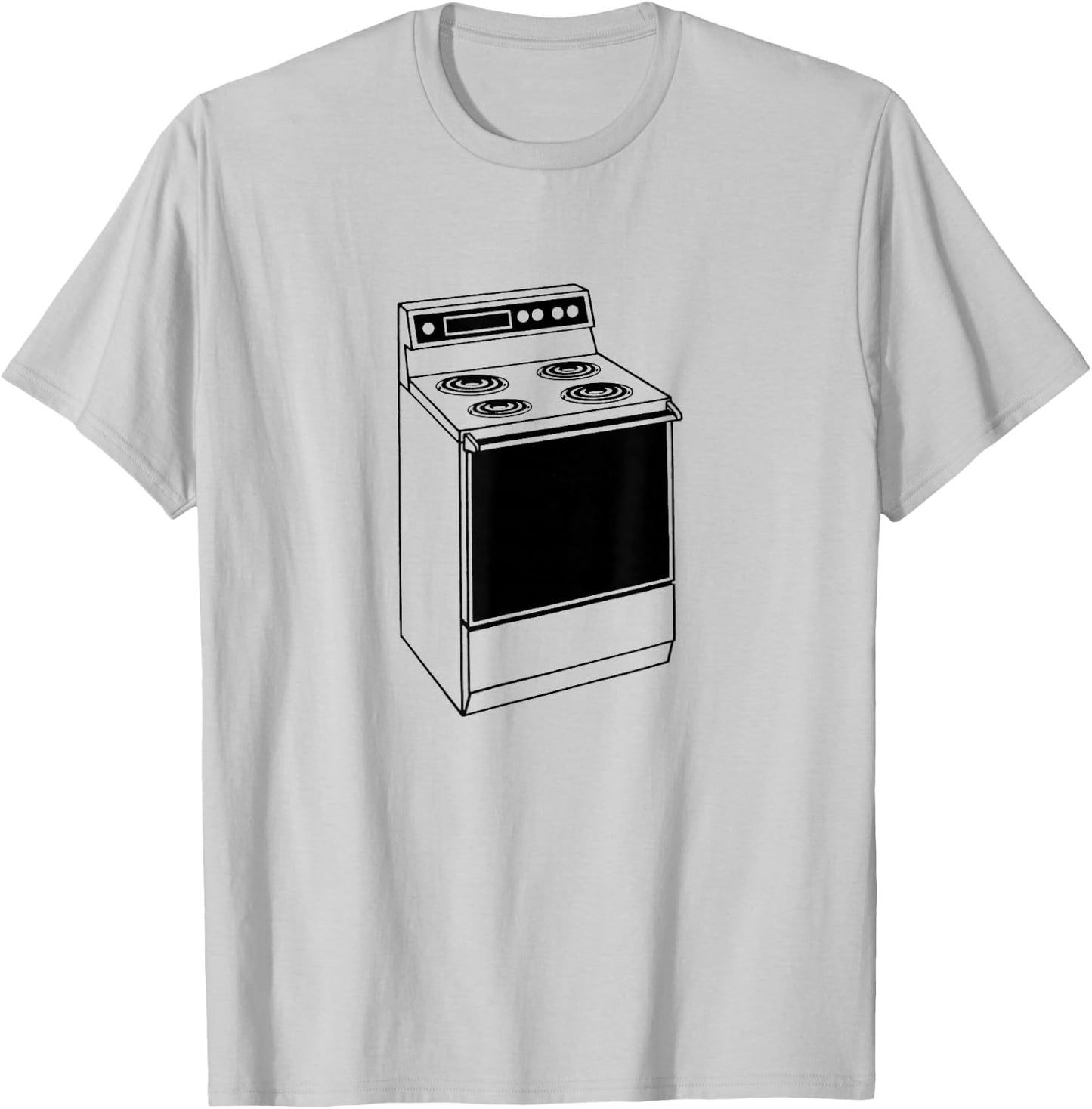 Kitchen Stove Print T-Shirt - T-Shirt | Ash