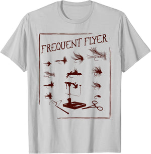 Fly Fishing Tying Funny Fisherman Christmas Fathers Day Gift Short Sleeve T-Shirt - T-Shirt | Ash