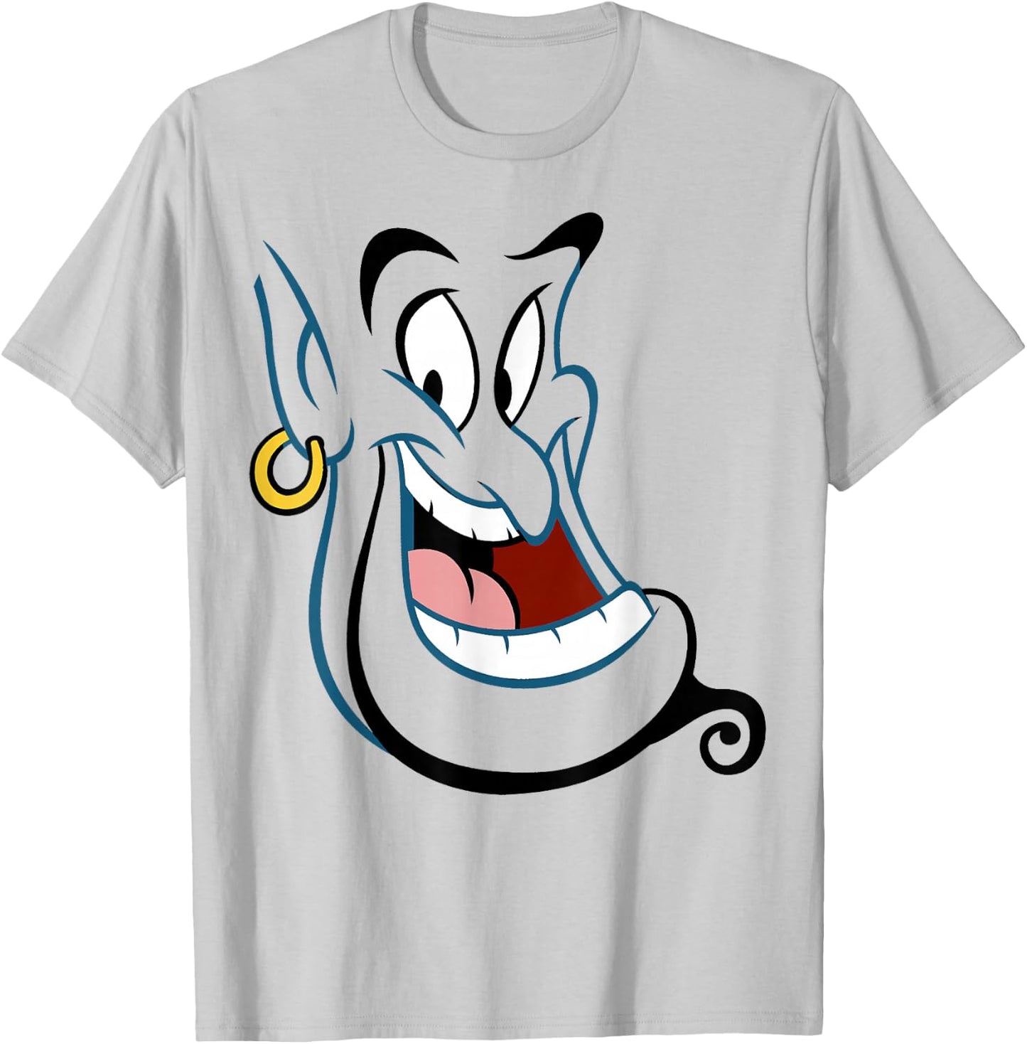Disney Aladdin Genie Big Face Costume T-Shirt - T-Shirt | Ash
